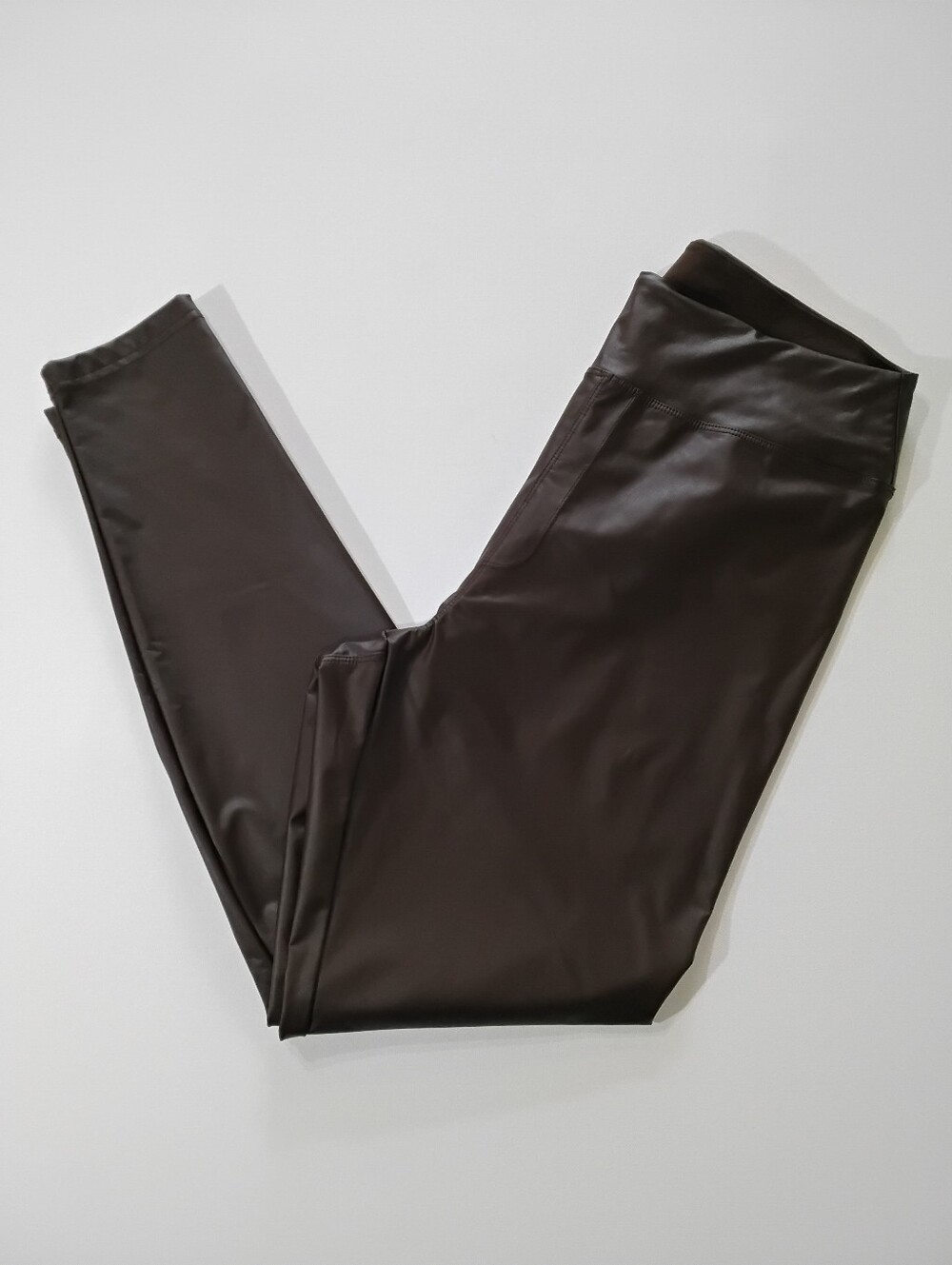 Offline‎ By Aerie Vegan Leather Real Luxe Legging Womens Large Brown High Rise